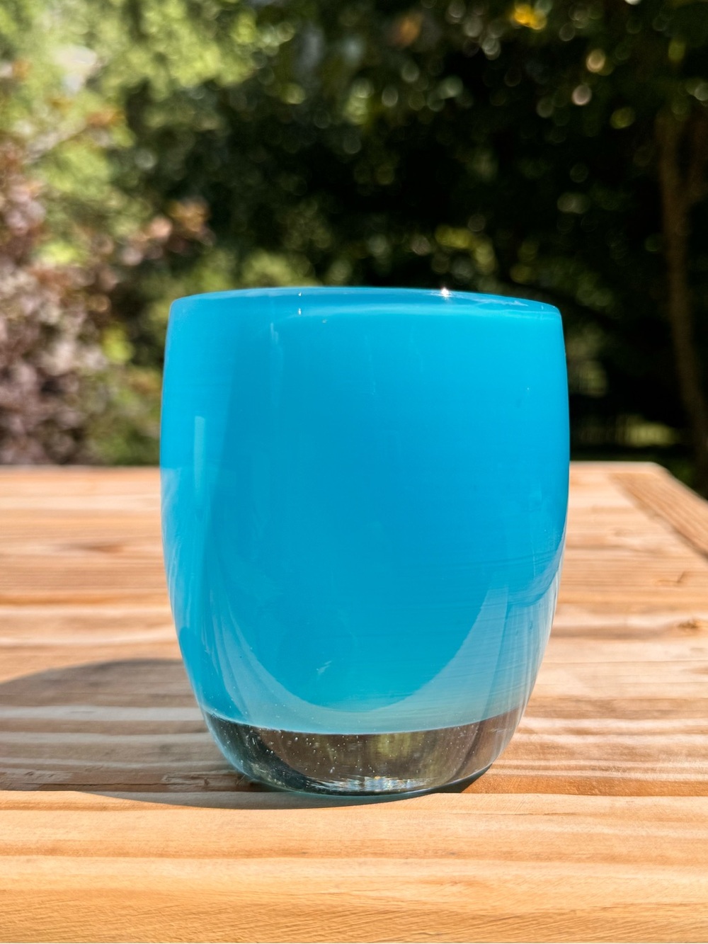 Glassybaby Turquoise Blue votive holder